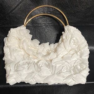 Elegant White Floral Women's Bag